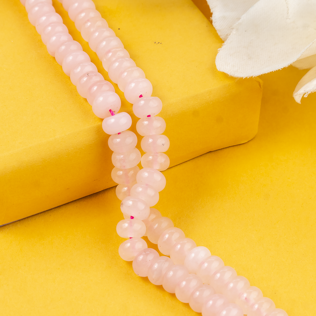 Rondelle Beads | Rose Quartz | Crystal Beads for Jewelry | | Wiccan Center