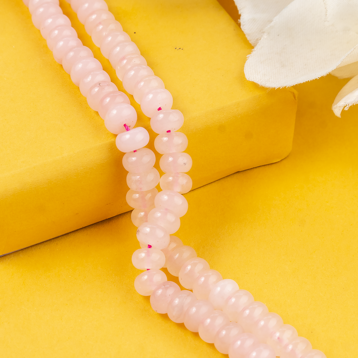 Rondelle Beads | Rose Quartz | Crystal Beads for Jewelry | | Wiccan Center