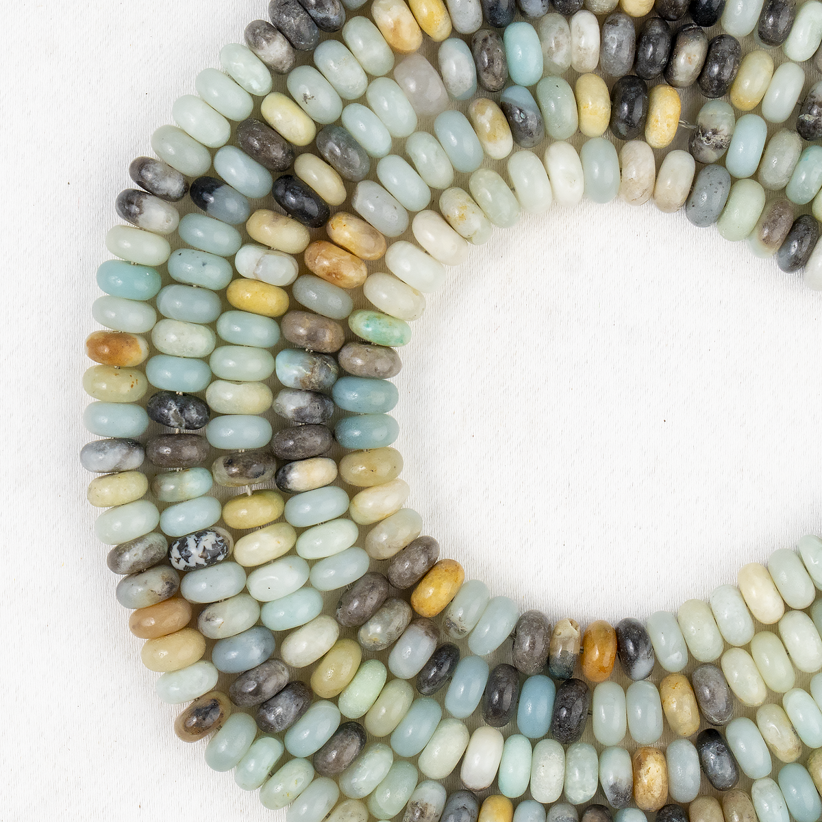 Multi Amazonite Rondelle Beads, Crystal Beads for Jewelry.