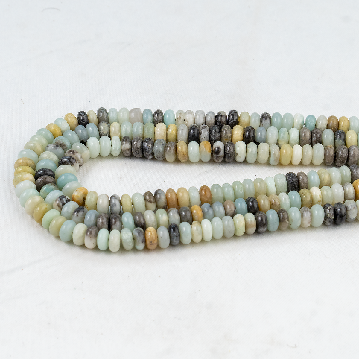 Multi Amazonite Rondelle Beads, Crystal Beads for Jewelry.