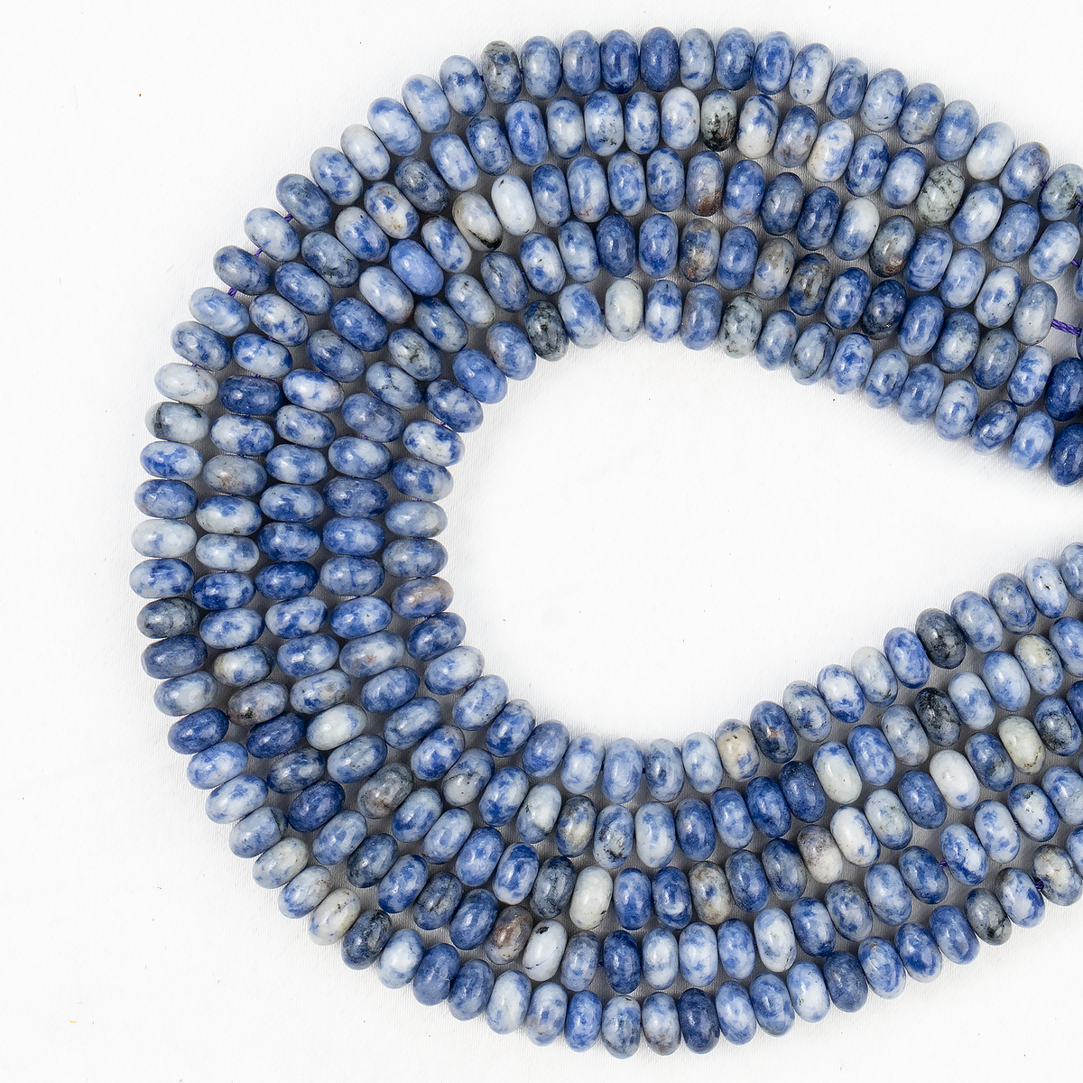 Sodalite Rondelle Beads, Crystal Beads for Jewelry.