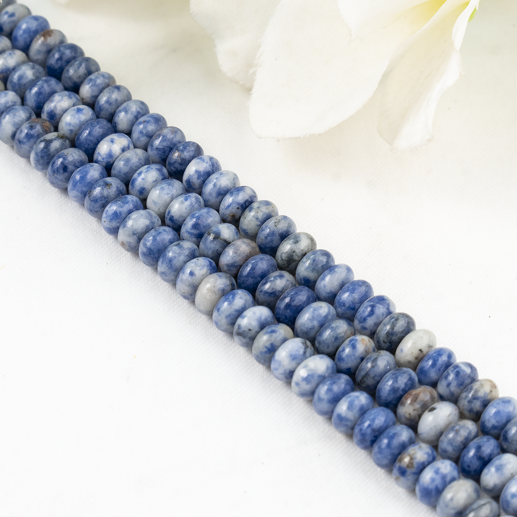 Sodalite Rondelle Beads, Crystal Beads for Jewelry. | | Wiccan Center