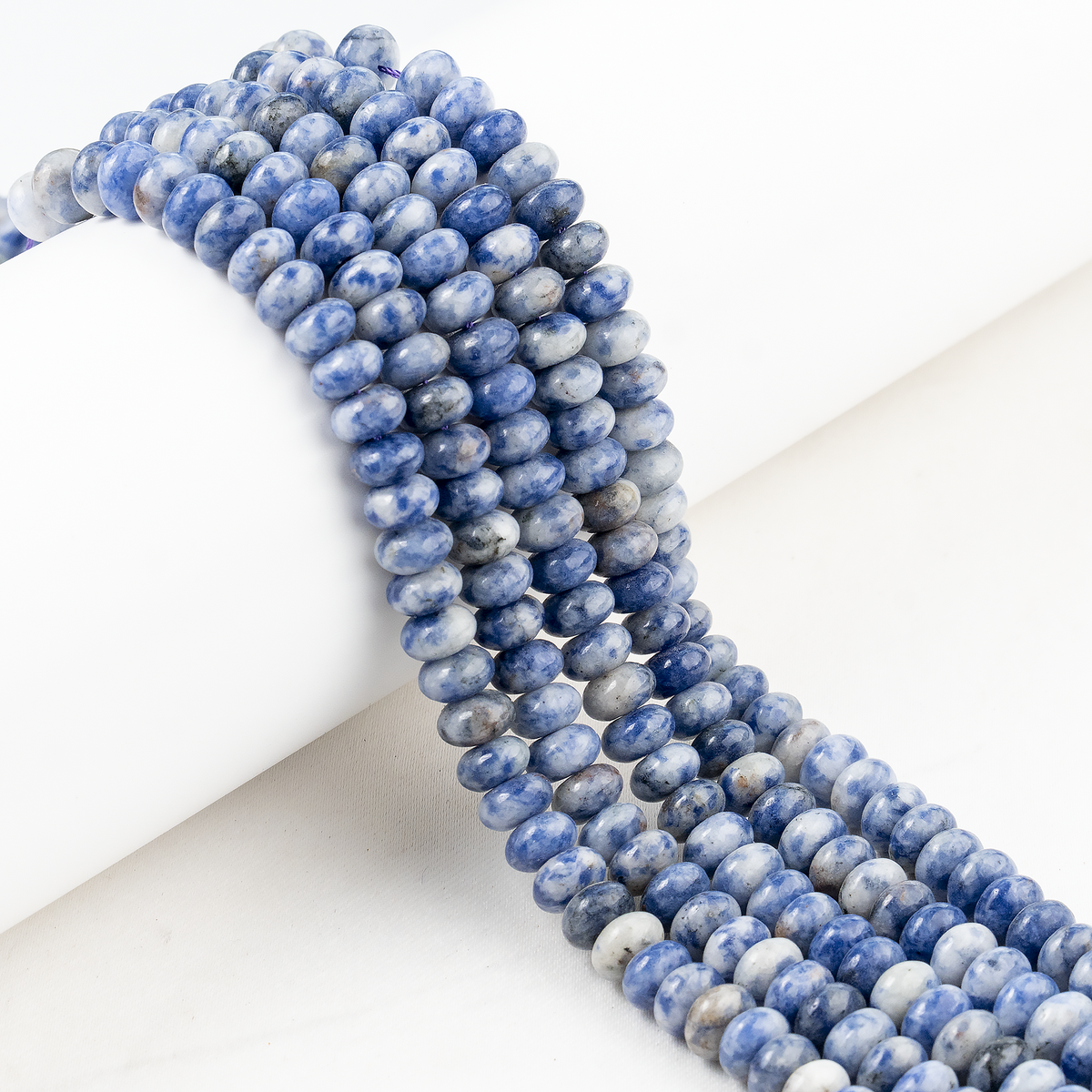 Sodalite Rondelle Beads, Crystal Beads for Jewelry.