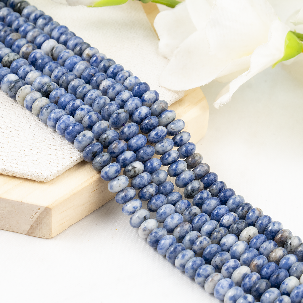 Sodalite Rondelle Beads, Crystal Beads for Jewelry. | | Wiccan Center