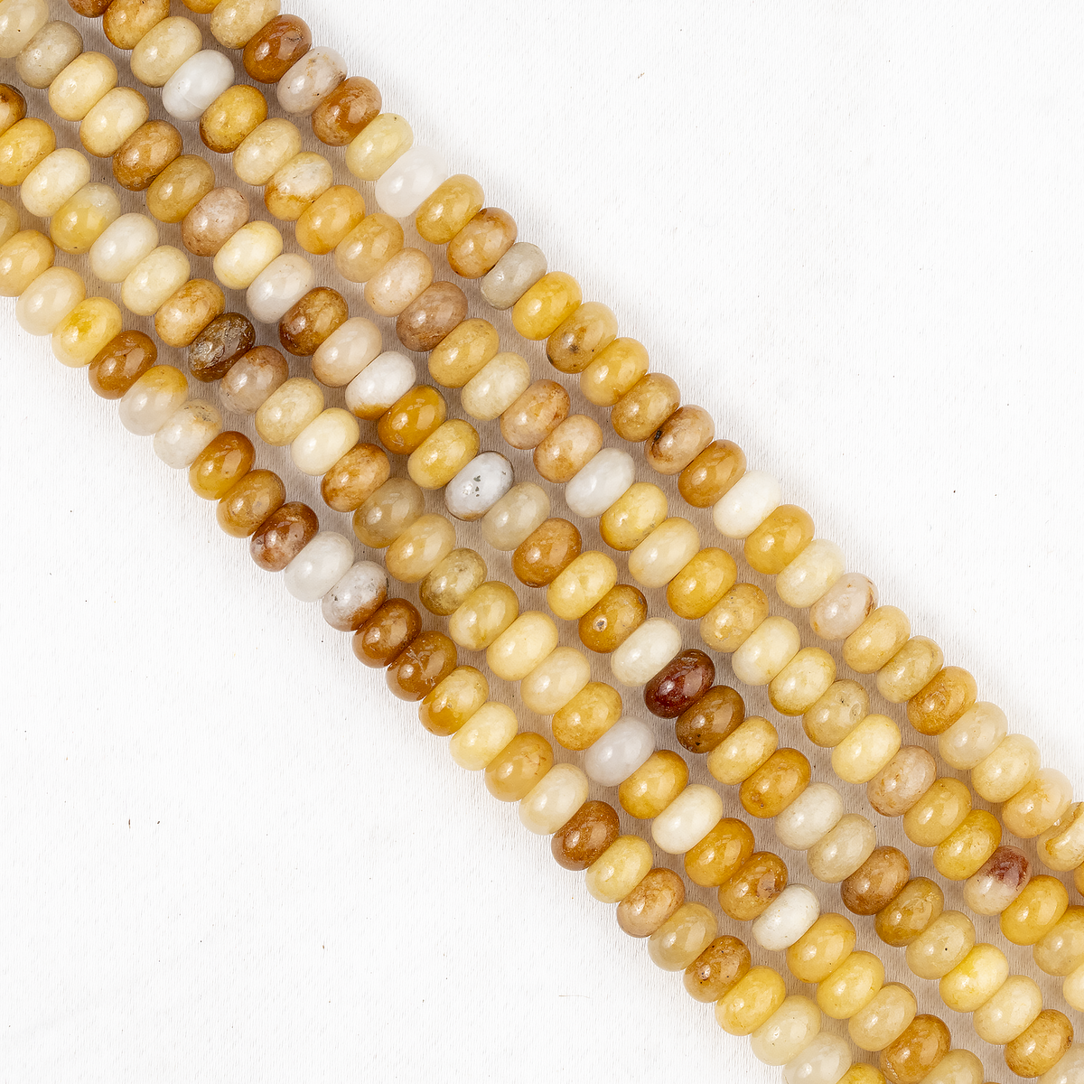 Yellow Aventurine Rondelle Beads, Crystal Beads for Jewelry.