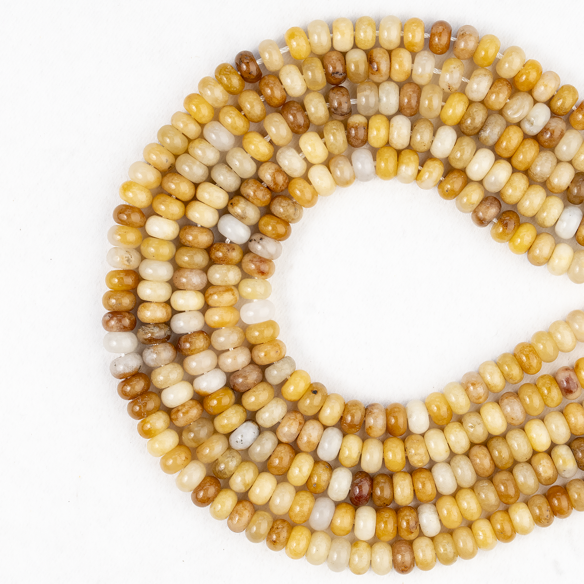 Yellow Aventurine Rondelle Beads, Crystal Beads for Jewelry.
