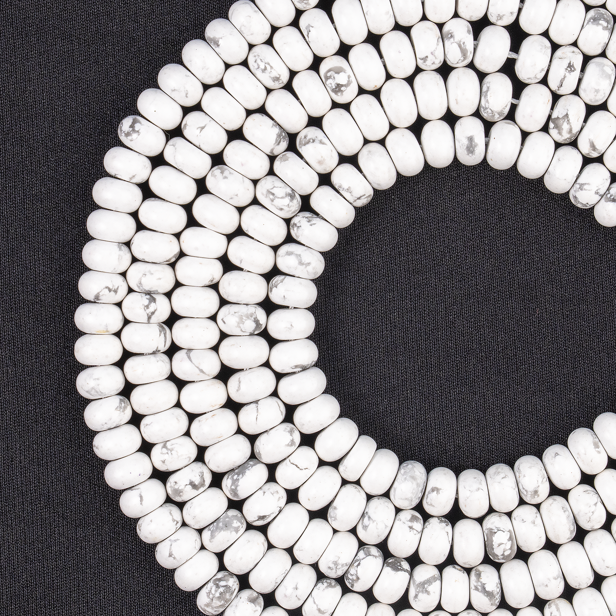 Howlite Rondelle Beads, Crystal Beads for Jewelry.