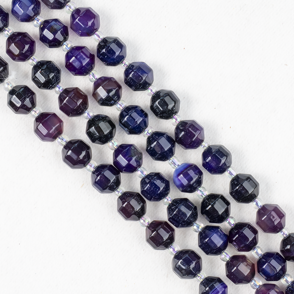 Purple Onyx Faceted Prism Cut Beads For Jewelry Making | Beads | Wiccan Center