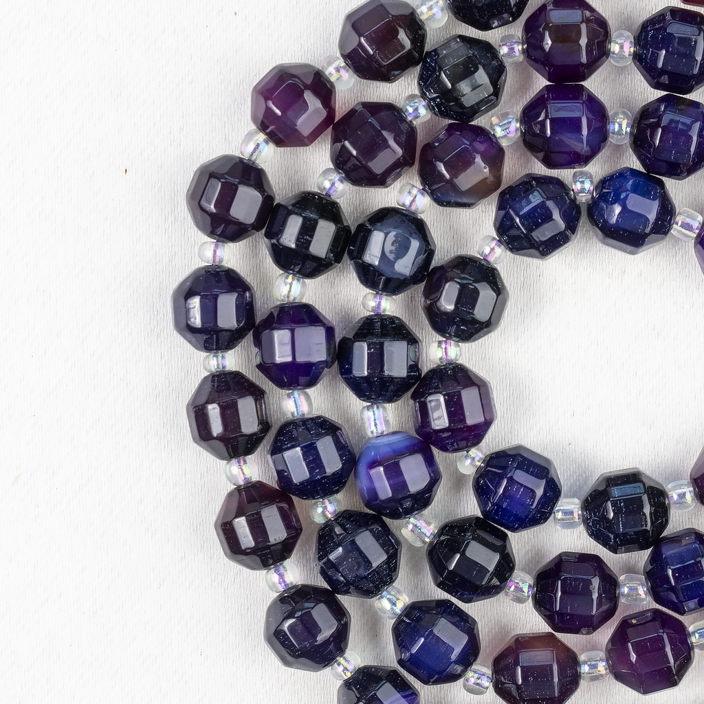 Purple Onyx Faceted Prism Cut Beads For Jewelry Making | Beads | Wiccan Center