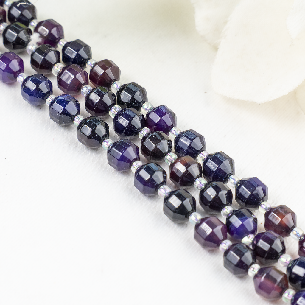 Purple Onyx Faceted Prism Cut Beads For Jewelry Making | Beads | Wiccan Center