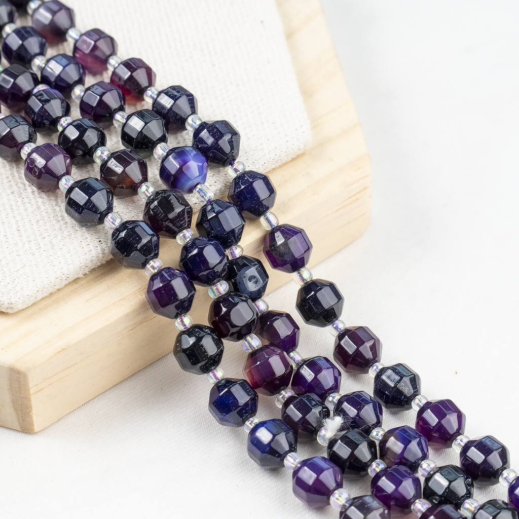 Purple Onyx Faceted Prism Cut Beads For Jewelry Making | Beads | Wiccan Center