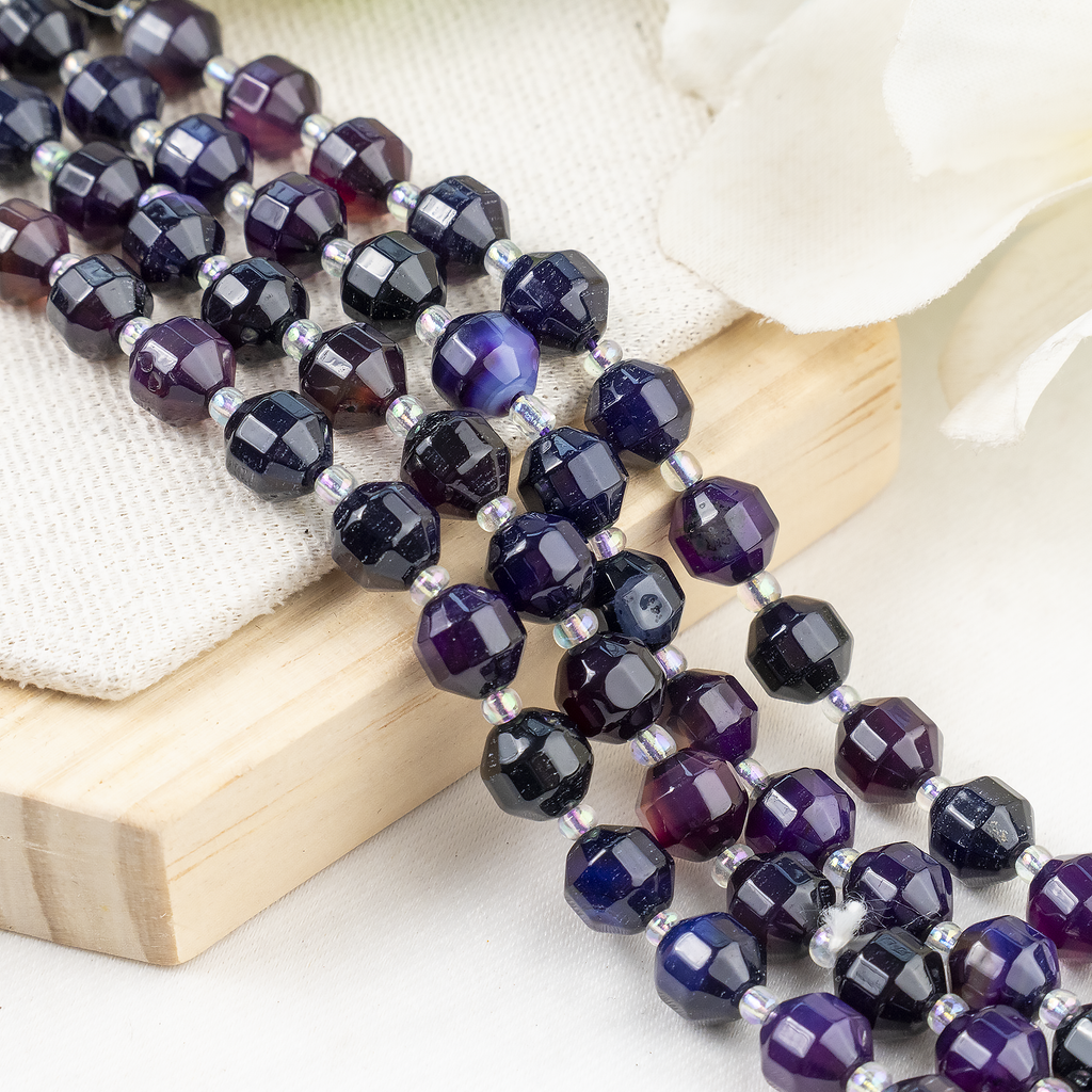Purple Onyx Faceted Prism Cut Beads For Jewelry Making | Beads | Wiccan Center