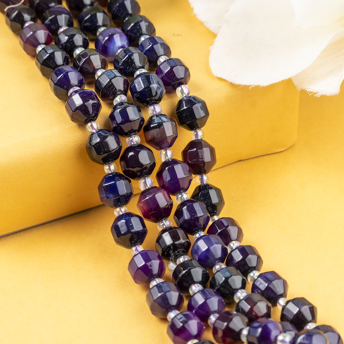 Purple Onyx Faceted Prism Cut Beads For Jewelry Making | Beads | Wiccan Center