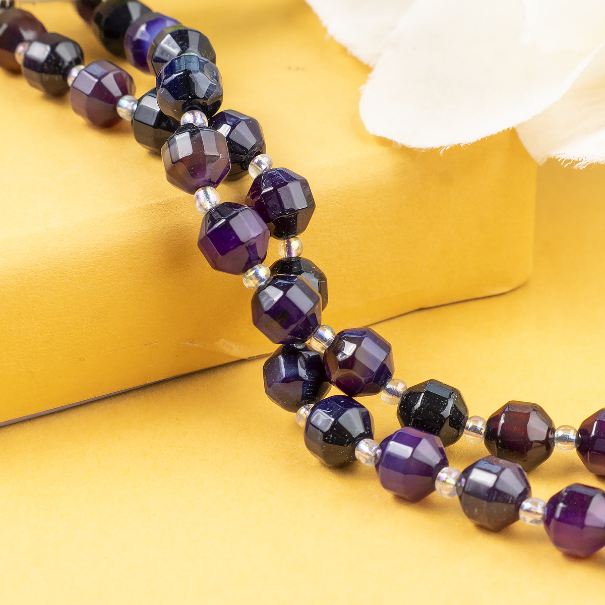 Purple Onyx Faceted Prism Cut Beads For Jewelry Making | Beads | Wiccan Center