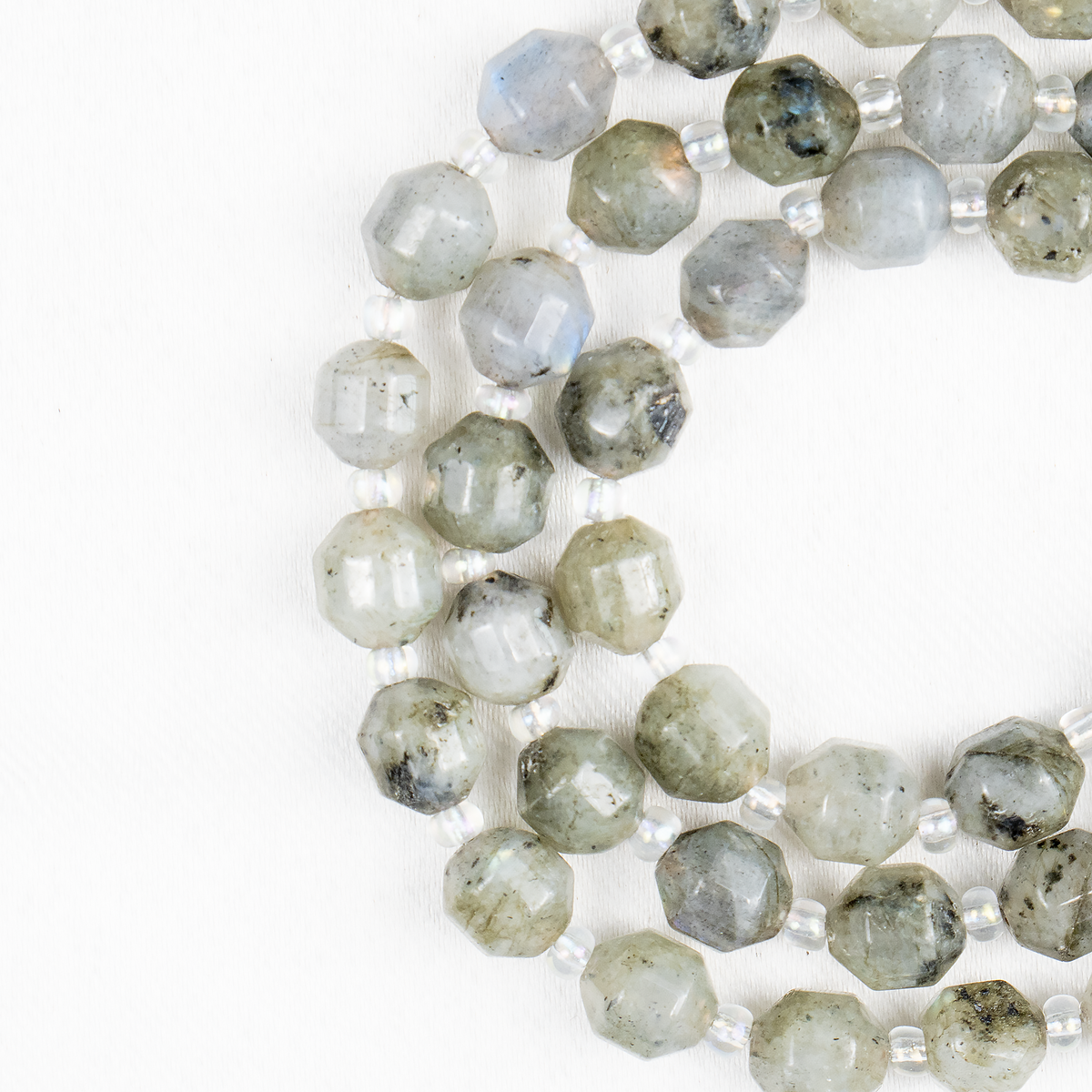 Labradorite Faceted Prism Cut Beads For Jewelry Making