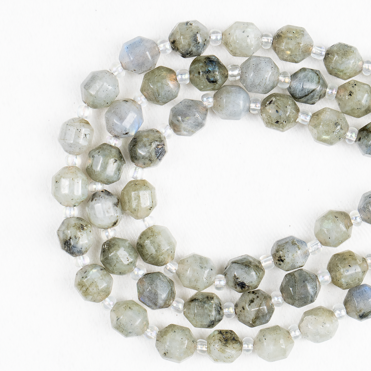 Labradorite Faceted Prism Cut Beads For Jewelry Making