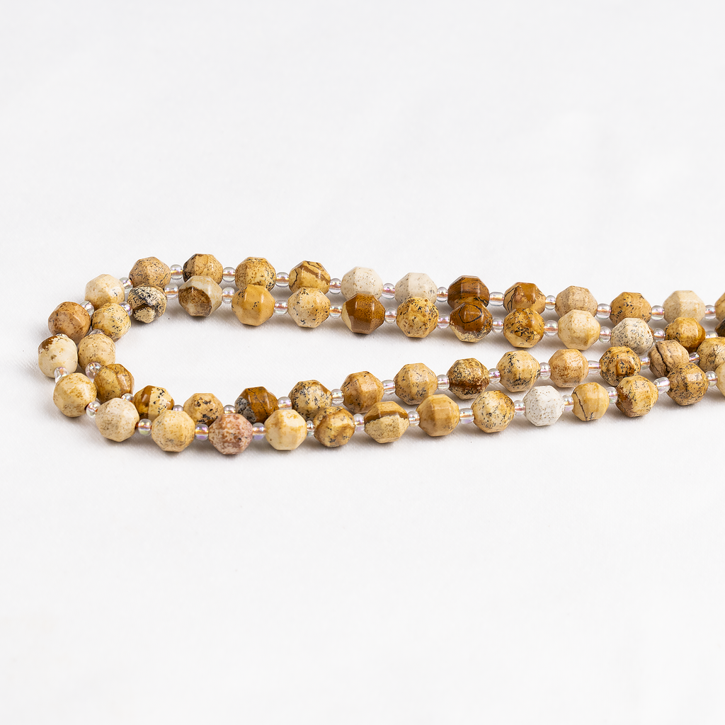 Picture Jasper Faceted Prism Cut Beads For Jewelry Making | Beads | Wiccan Center