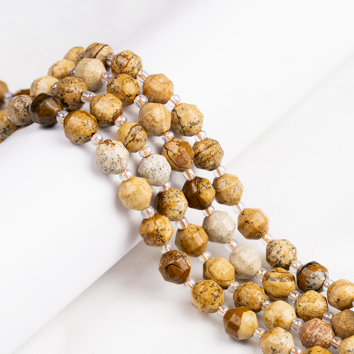 Picture Jasper Faceted Prism Cut Beads For Jewelry Making | Beads | Wiccan Center