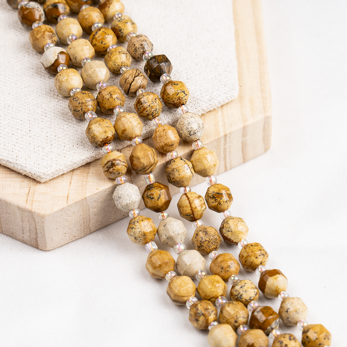 Picture Jasper Faceted Prism Cut Beads For Jewelry Making | Beads | Wiccan Center