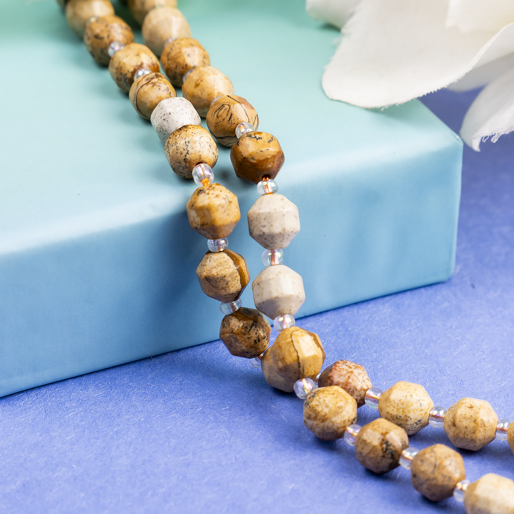 Picture Jasper Faceted Prism Cut Beads For Jewelry Making | Beads | Wiccan Center