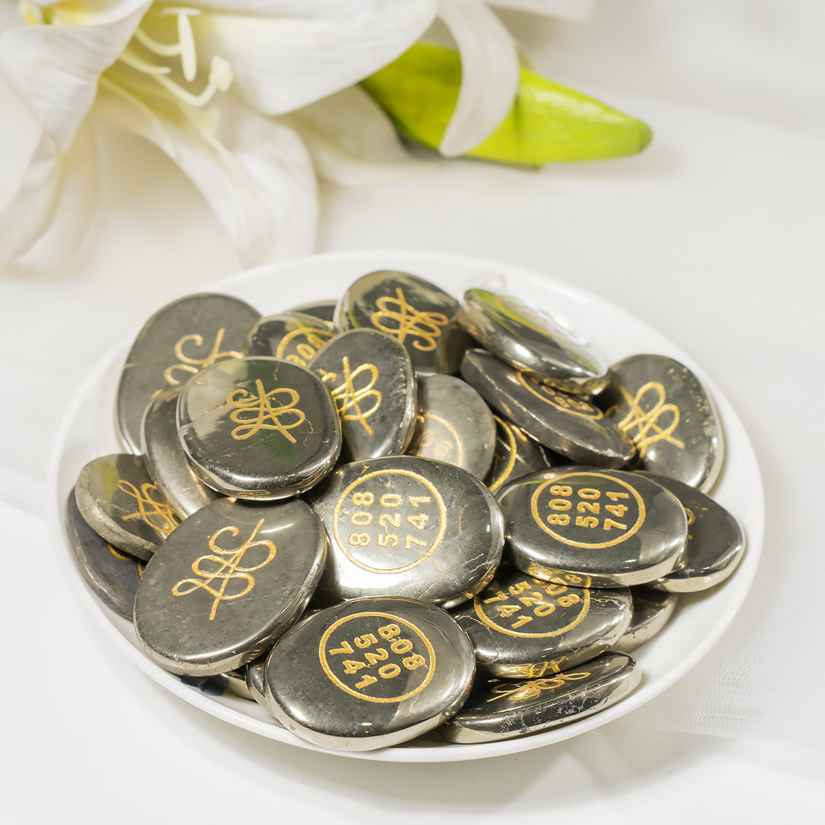 Pyrite Zibu Stones, Zibu Crystals Success Zibu Coins