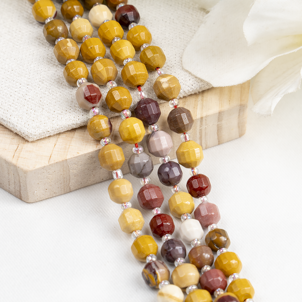 Mookaite Faceted Prism Cut Beads For Jewelry Making Designs | Beads | Wiccan Center