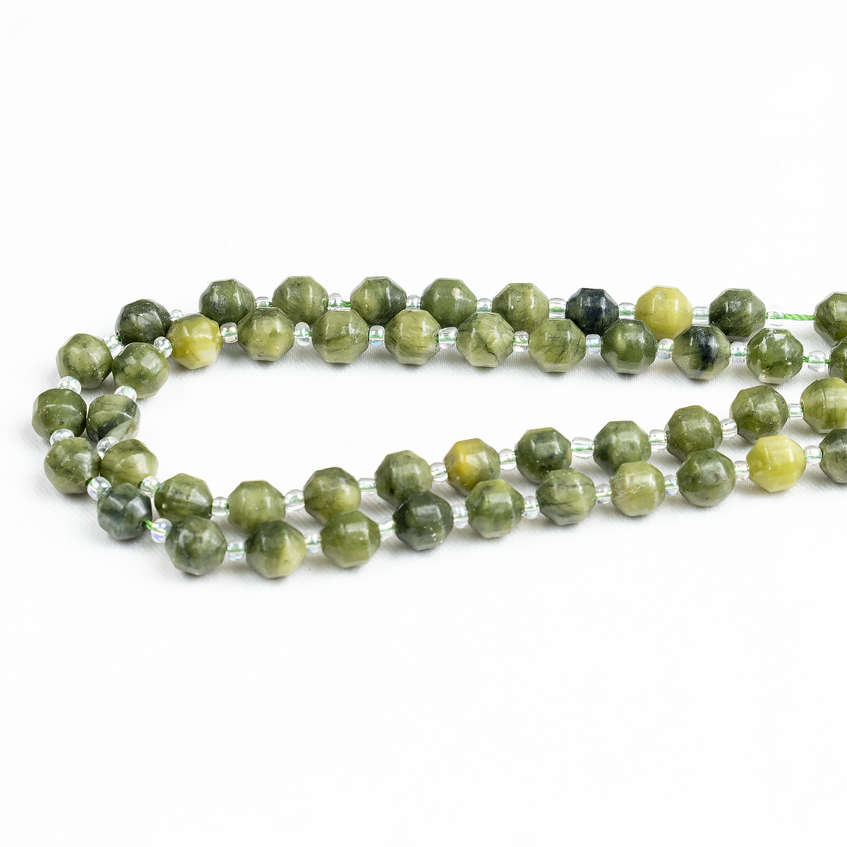 Green Jade Faceted Prism Cut Beads For Jewelry Making | Beads | Wiccan Center