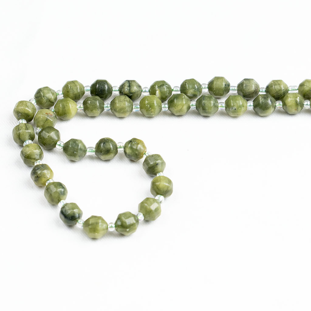 Green Jade Faceted Prism Cut Beads For Jewelry Making | Beads | Wiccan Center