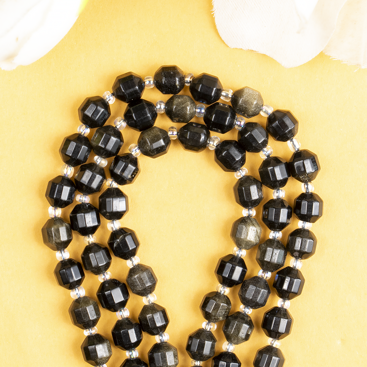 Golden Obsidian Faceted Prism Cut Beads For Jewelry Making | Beads | Wiccan Center