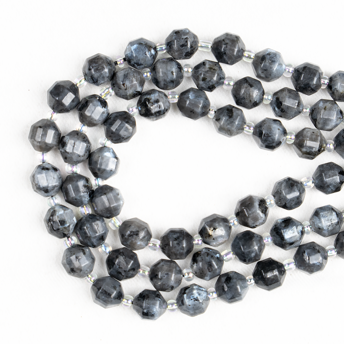 Larvikite Faceted Prism Cut Beads For Jewelry Making
