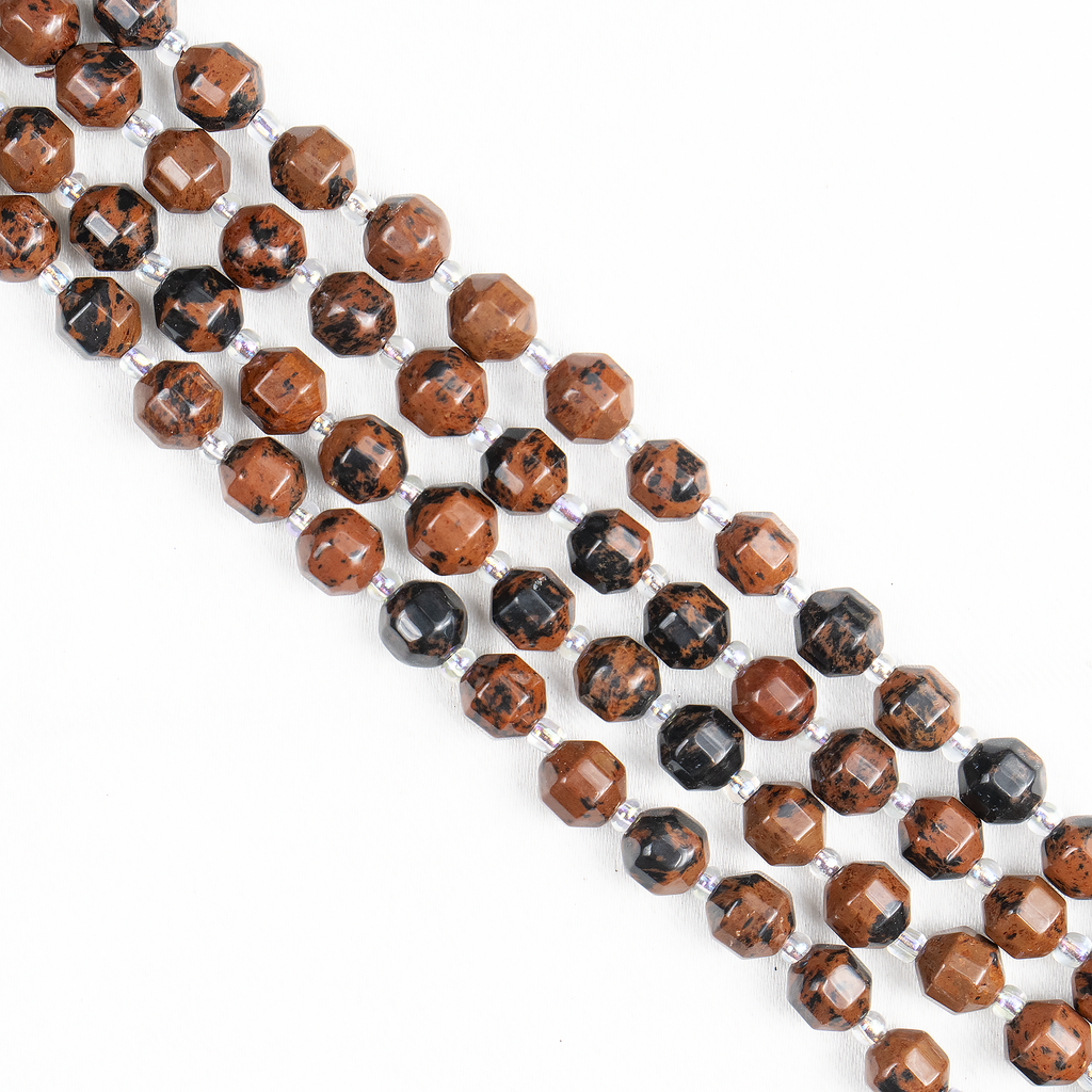 Mahogany Obsidian Faceted Prism Cut Beads For Jewelry Making | Beads | Wiccan Center
