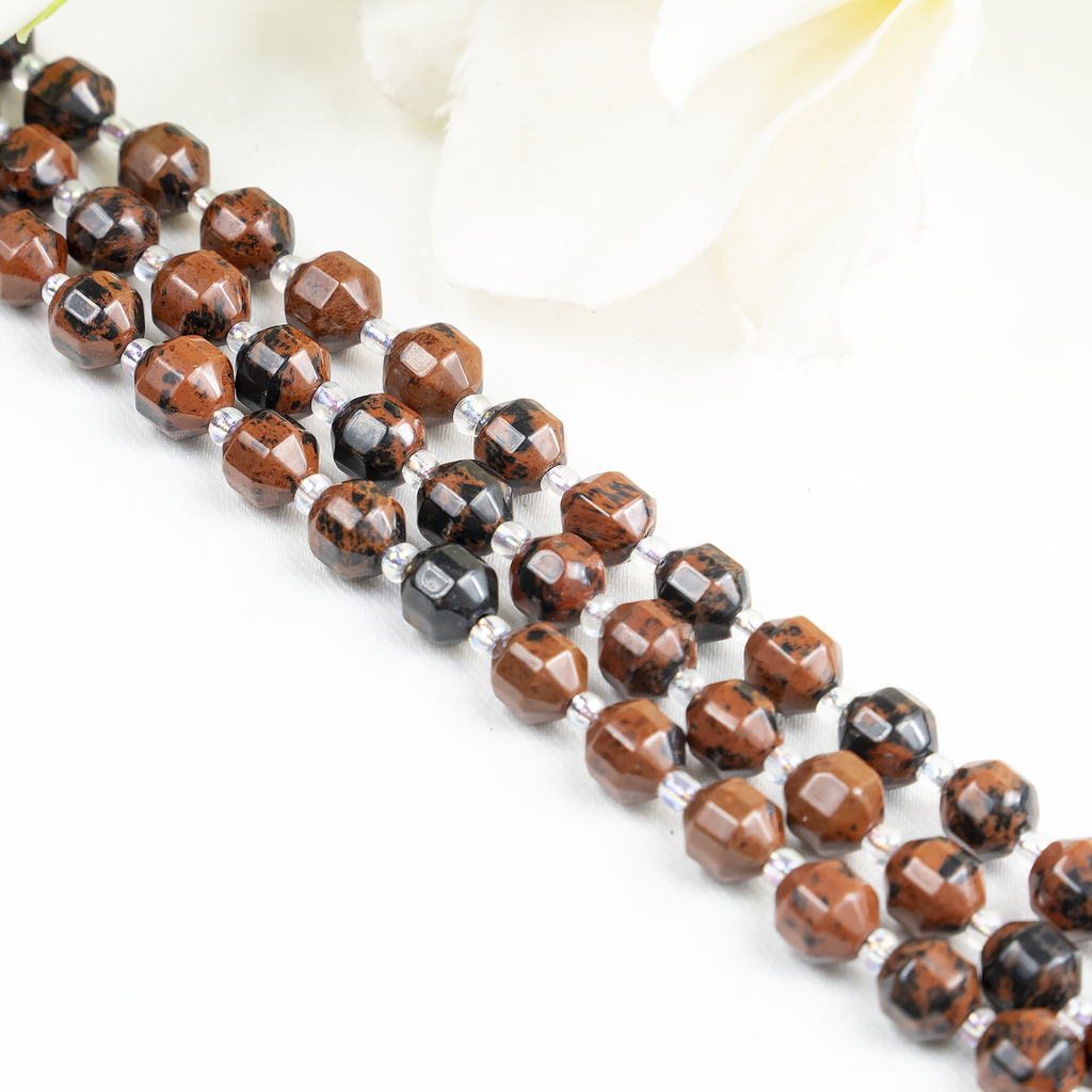 Mahogany Obsidian Faceted Prism Cut Beads For Jewelry Making | Beads | Wiccan Center