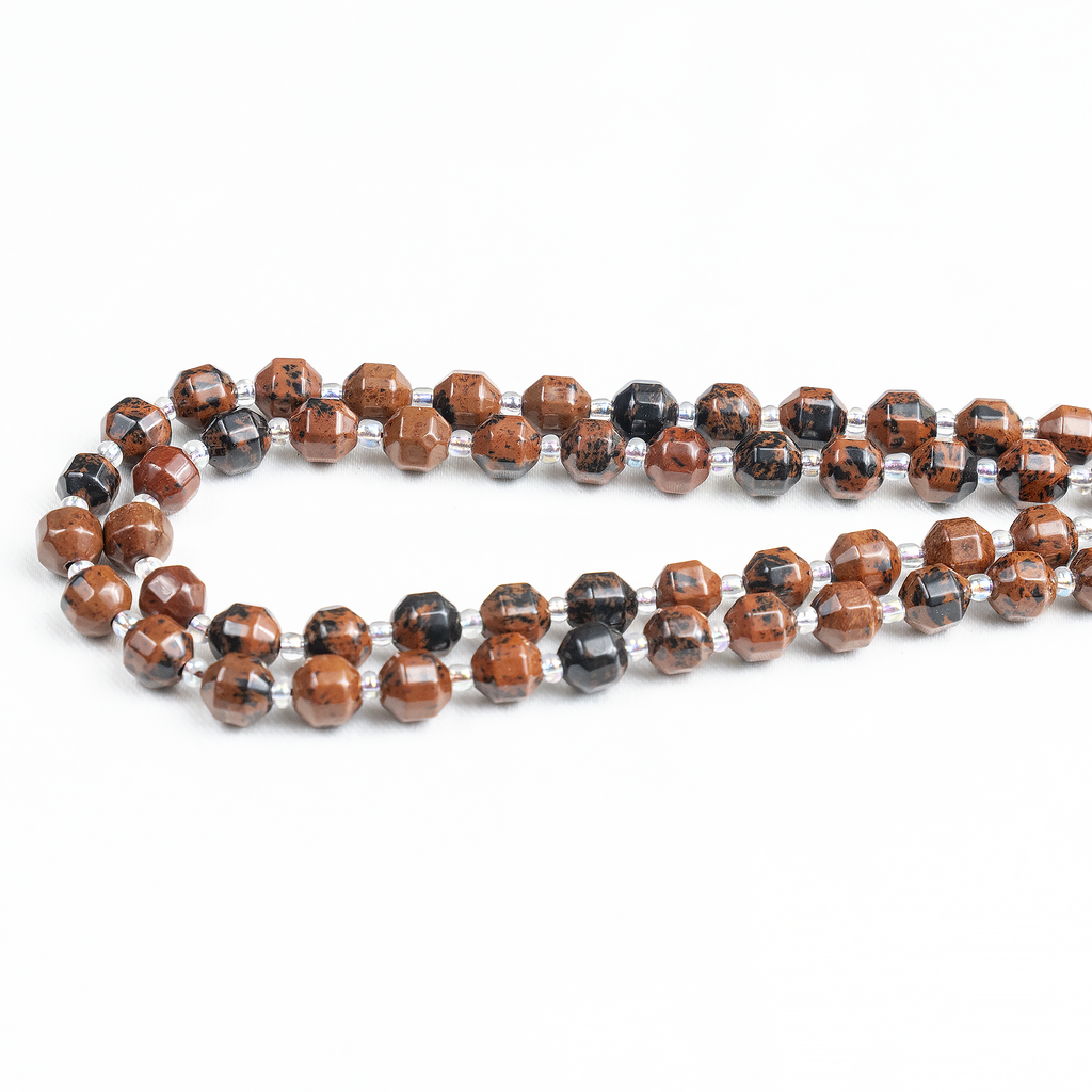 Mahogany Obsidian Faceted Prism Cut Beads For Jewelry Making | Beads | Wiccan Center