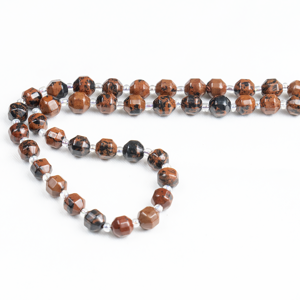 Mahogany Obsidian Faceted Prism Cut Beads For Jewelry Making | Beads | Wiccan Center