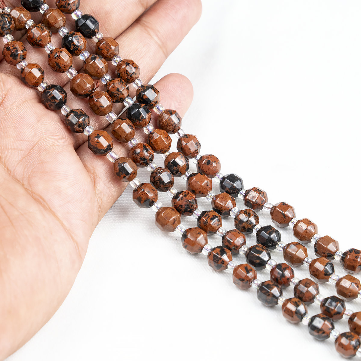 Mahogany Obsidian Faceted Prism Cut Beads For Jewelry Making | Beads | Wiccan Center