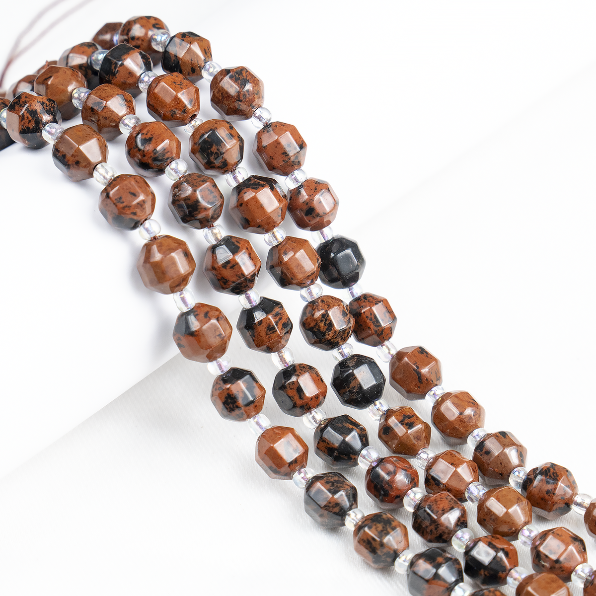 Mahogany Obsidian Faceted Prism Cut Beads For Jewelry Making | Beads | Wiccan Center