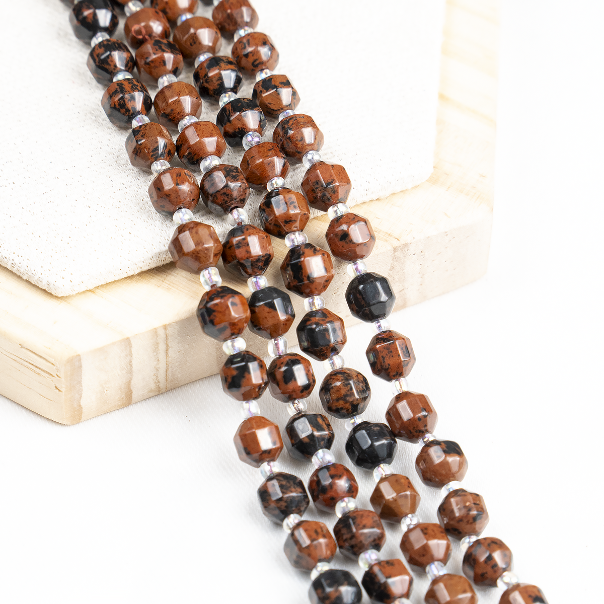 Mahogany Obsidian Faceted Prism Cut Beads For Jewelry Making | Beads | Wiccan Center