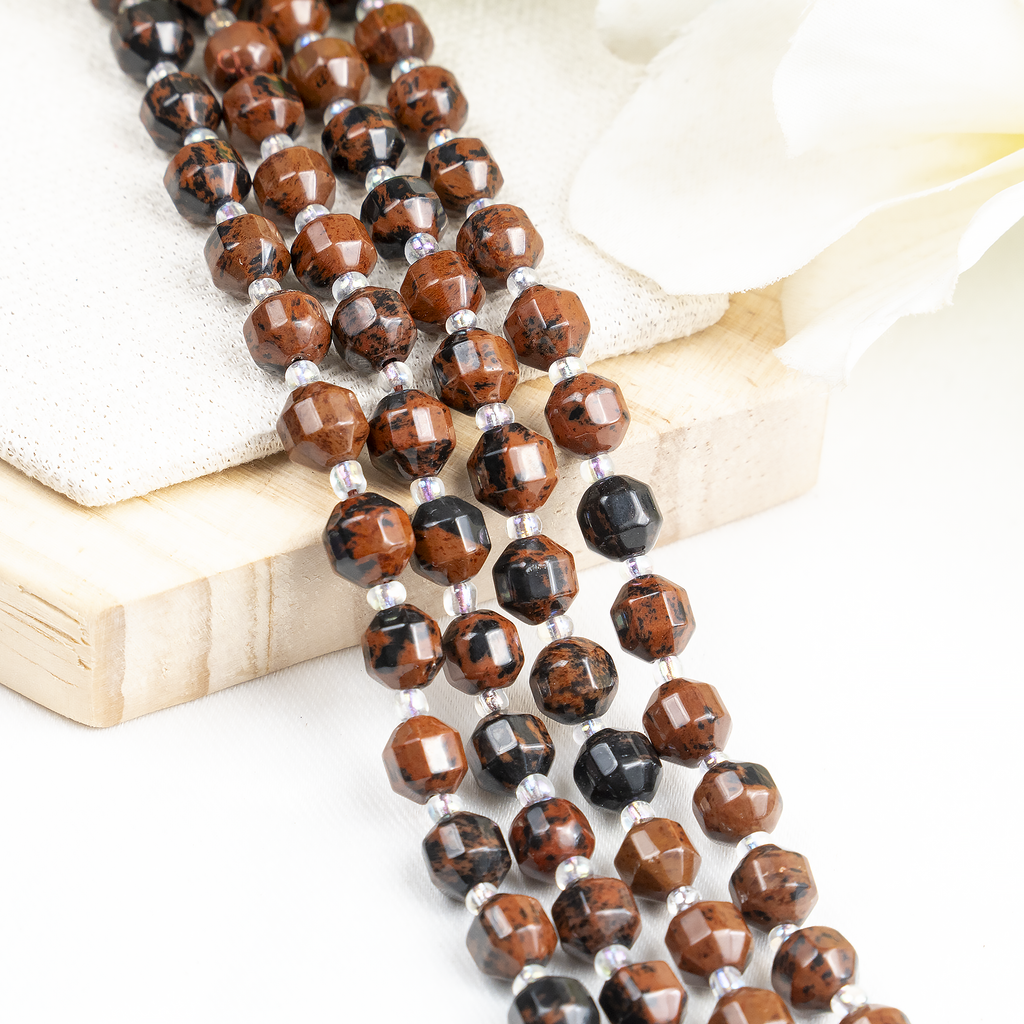 Mahogany Obsidian Faceted Prism Cut Beads For Jewelry Making | Beads | Wiccan Center