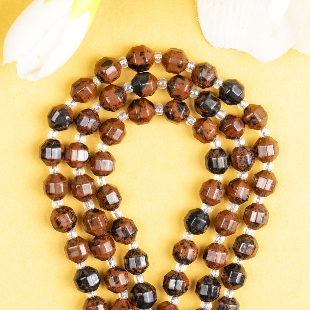 Mahogany Obsidian Faceted Prism Cut Beads For Jewelry Making | Beads | Wiccan Center