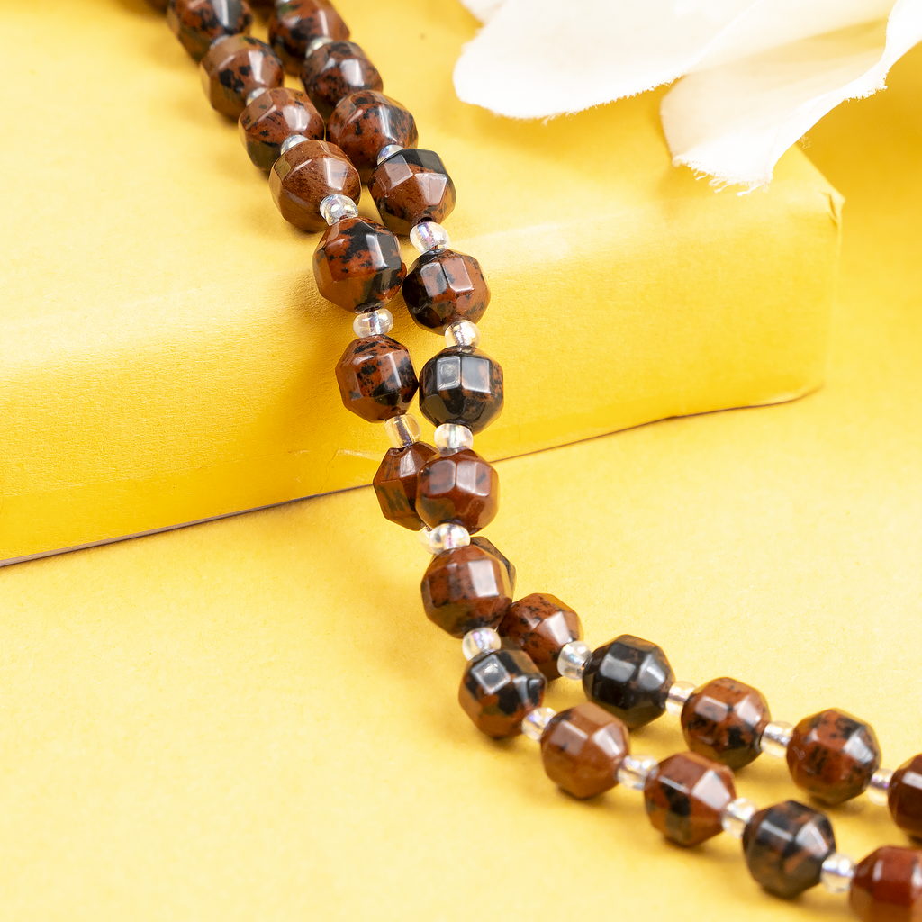Mahogany Obsidian Faceted Prism Cut Beads For Jewelry Making | Beads | Wiccan Center