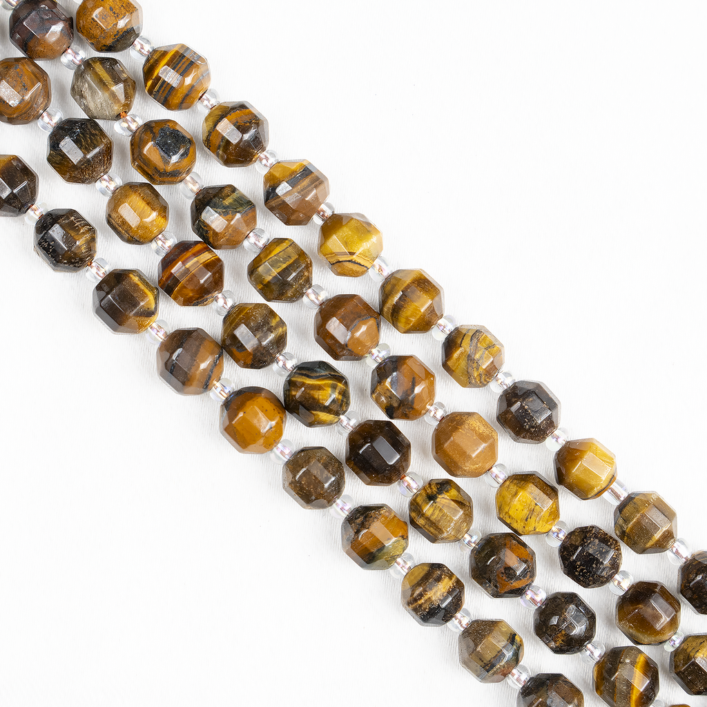 Tiger eye Faceted Prism Cut Beads For Jewelry Making | Beads | Wiccan Center
