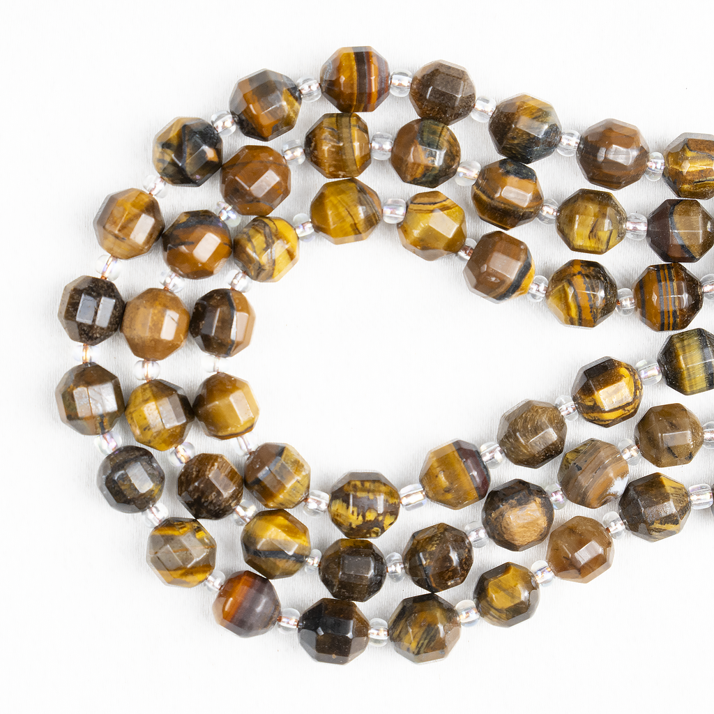 Tiger eye Faceted Prism Cut Beads For Jewelry Making | Beads | Wiccan Center