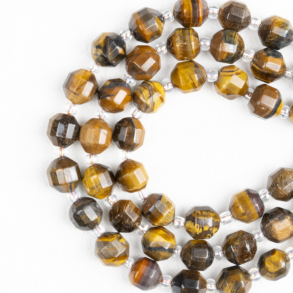Tiger eye Faceted Prism Cut Beads For Jewelry Making | Beads | Wiccan Center