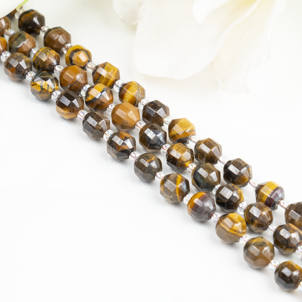 Tiger eye Faceted Prism Cut Beads For Jewelry Making | Beads | Wiccan Center