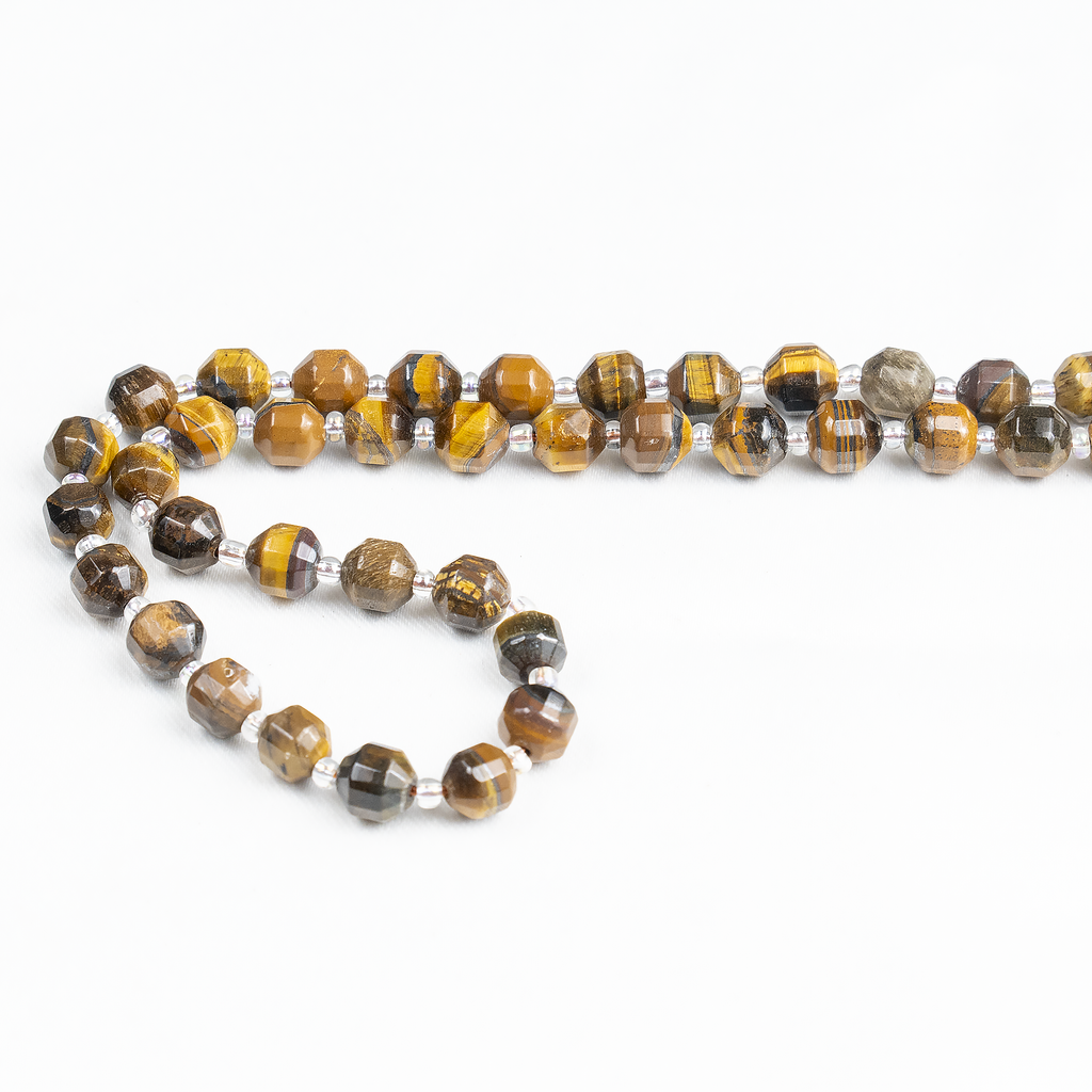 Tiger eye Faceted Prism Cut Beads For Jewelry Making | Beads | Wiccan Center