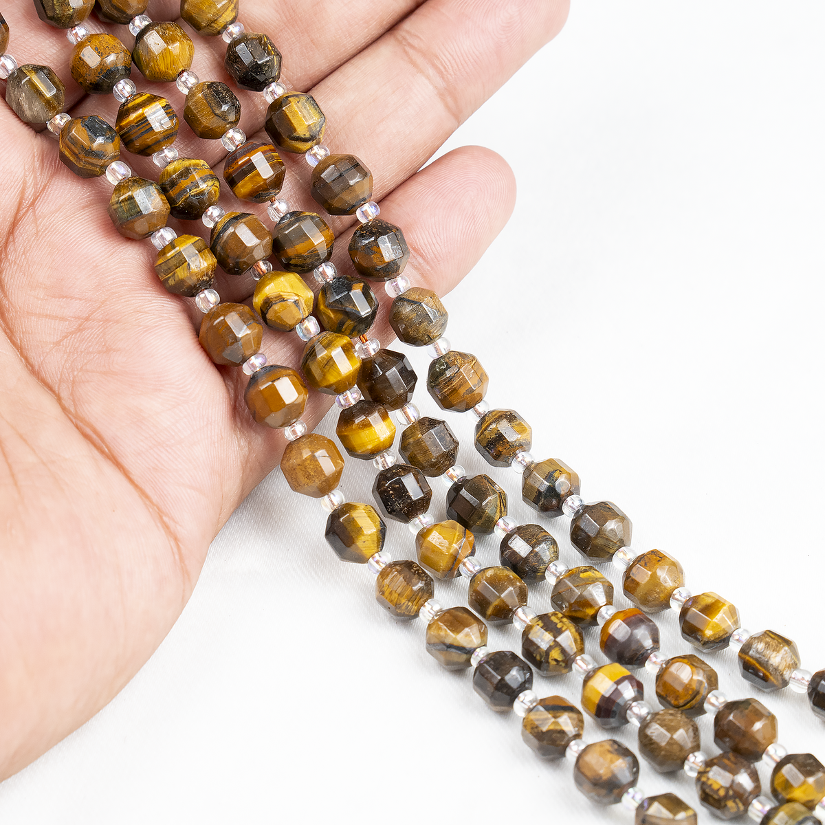 Tiger eye Faceted Prism Cut Beads For Jewelry Making | Beads | Wiccan Center