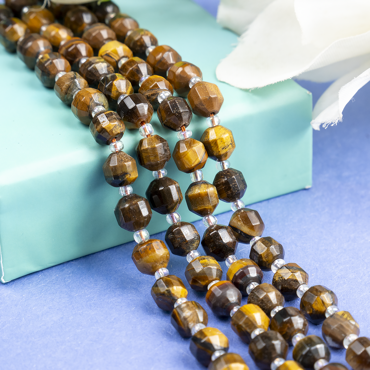 Tiger eye Faceted Prism Cut Beads For Jewelry Making | Beads | Wiccan Center