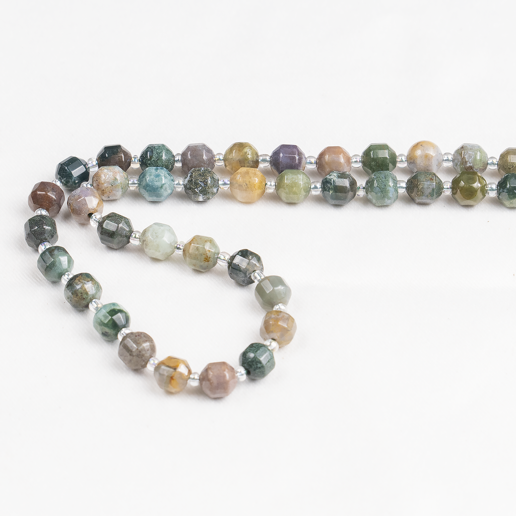 Fancy Jasper Faceted Prism Cut Beads For Jewelry Making