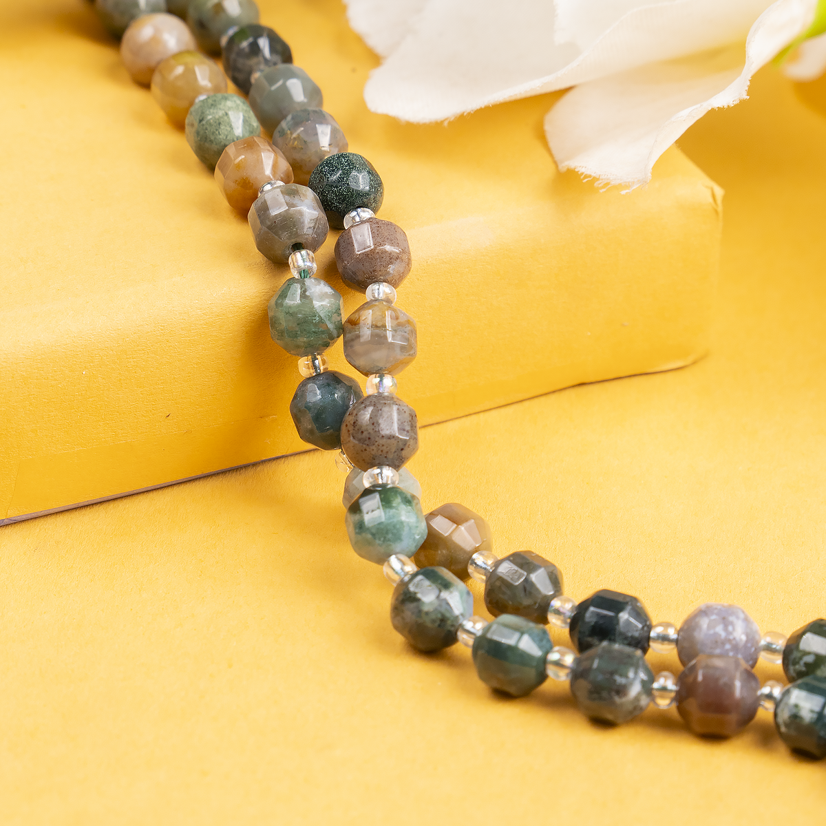 Fancy Jasper Faceted Prism Cut Beads For Jewelry Making