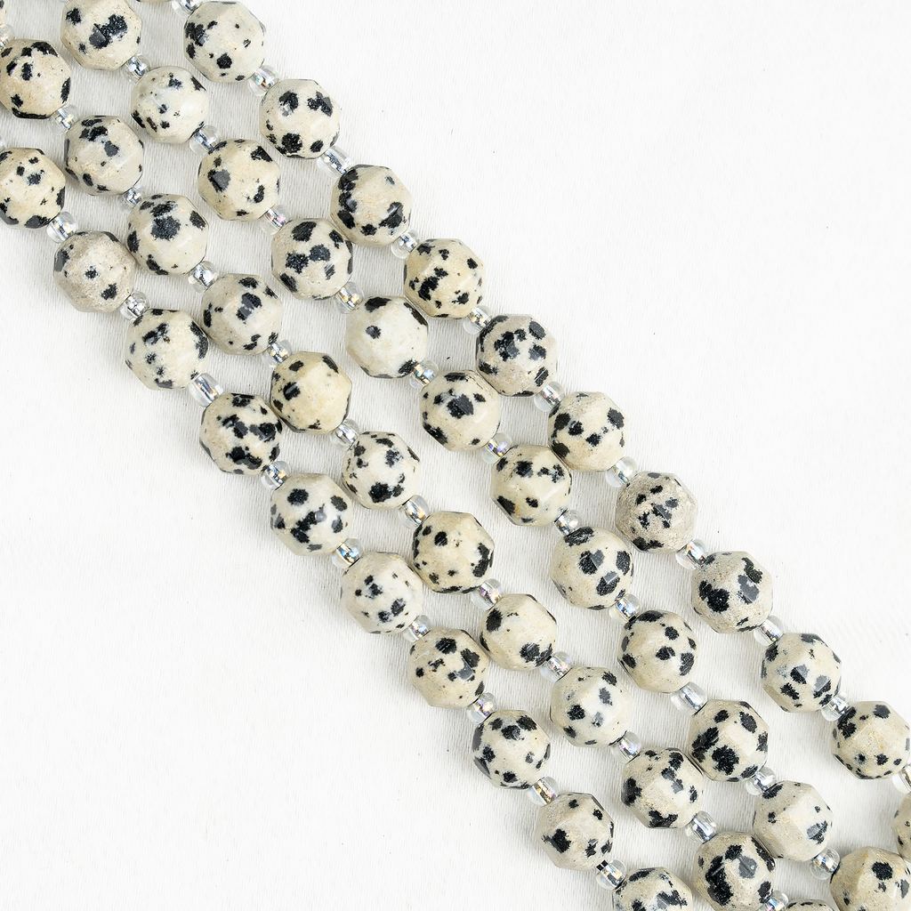 Dalmatian Jasper Faceted Prism Cut Beads For Jewelry Making | Beads | Wiccan Center